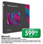 Microsoft Window Pro 8 VUP And 64Bit