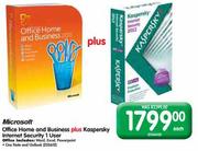 Microsoft Office Home & Business Plus Kaspersky Internet Security 1 User