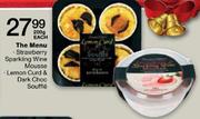 The Menu Strawberry/Sparkling Wine Mousse/Lemon Curd & Dark Choc Souffle-200g Each