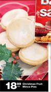 Christmas Fruit Mince Pies-6's