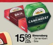 Simonsberg Camembert/Brie-125g Each
