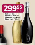 Bottega Gold Prosecco Brut Or Diamond Sparkling Pinot Noir-750ml Each