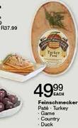 Feinschmecker Pate-Turkey Game Country Duck-Each