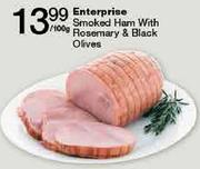 Enterprise Smoked Ham With Rosemary & Black Olives-Per 100Gm