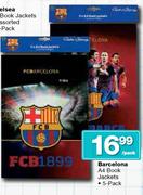 Barcelona A4 Book Jackets Assorted-5-Pack