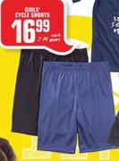 Girls Cycle Shorts-7-14 Years Each