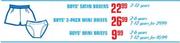 Boys Mini Briefs-7-12 Years