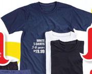 White T-Shirts-5-6 Years