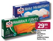 Sea Harvest Hake Medallions-450g/Haddock Fillets Petite-400g Each