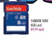 SanDisk SDHC Card-8GB