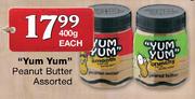 "Yum Yum" Peanut Butter Assorted-400g Each
