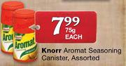 Knorr Aromat Seasoning Canister Assorted-75g Each