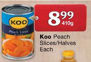 Peach Slices/Halves-410g Each