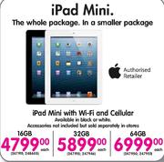 iPad Mini with Wi-Fi and Cellular-64GB Each