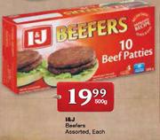 I&J Beefers Assorted-500g Each