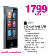  iPod Nano 16GB Slate-Each