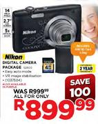 Nikon Digital Camera Package(S2600)
