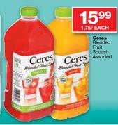 Ceres Blended Fruit Squash Assorted-1.75L Each