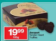 Jacquot Tender Heart Truffles-100g