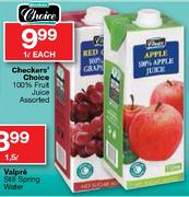 Checkers' Choice 100% Fruit Juice Assorted-1L Each