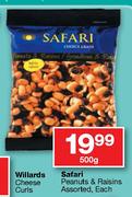 Safari Peanuts & Raisins Assorted-500g Each