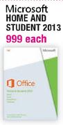 Microsoft Home & Student 2013-Each
