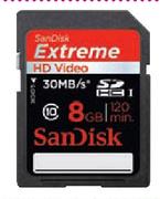 Sandisk Extreme SDHC 8GB Card-Each