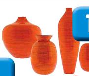 Bamboo Orange Cone Vase-25cm