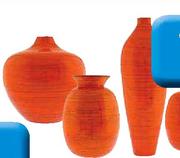 Bamboo Orange Cone Vase-30cm