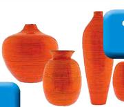Bamboo Orange V-Shape Vase-32cm