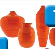 Bamboo Orange Bubble Vase-31cm