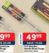 Pnp Wooden Handle Braai Tongs