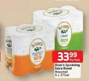 Rose's Sparkling Juice Blend Assorted-6x275ml Per Pack