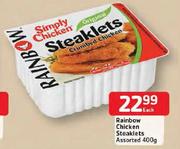 Rainbow Chicken Steaklets Assorted-400g Each
