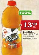 DairyBelle Real 100% Fruit Juice Blend Assorted, Each-1.5 Ltr