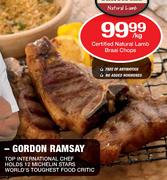 Certified Natural Lamb Braai Chops-Per Kg