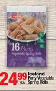 Iceland Party Vegetable Spring Rolls-16 Per Pack