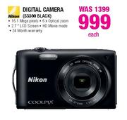 Nikon Digital Camera(S3300 BLACK)