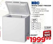 KIC White Chest Freezer-210L