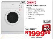 Defy White Tumble Dryer-5Kg