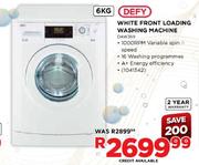Defy White Front Loading Washing Machine-6Kg