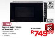 Defy Classic Electronic Microwave-23L