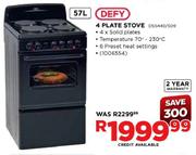  Defy 4 Plate Stove-57L