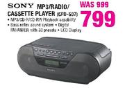 Sony MP3/Radio/Cassette Player-Each