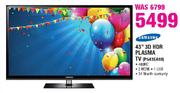  Samsung 43" 3D HDR Plasma TV
