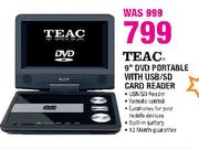 Teac 9" DVD Portable With USB/SD Card Reader