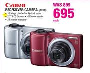 Canon Red/Silver Camera (A810)-Each