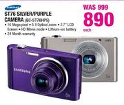Samsung ST76 Silver/Purple Camera (EC-ST76HPS)-Each