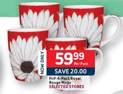 Pnp 4-Pack Royal Rouge Mugs-Per Pack