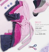 Shelley Purple, Cerise And Pink Fleece Gowns